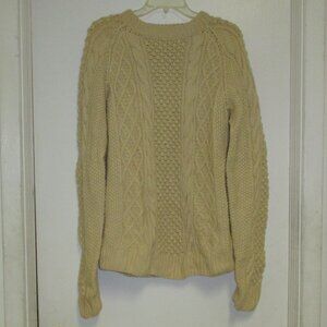 Sweater "Snowflakes” Scoop Neck Pull Over Sweater XL Cream